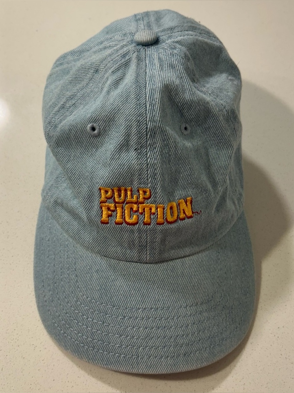 Pulp Fiction Light Blue Embroidered Baseball Cap